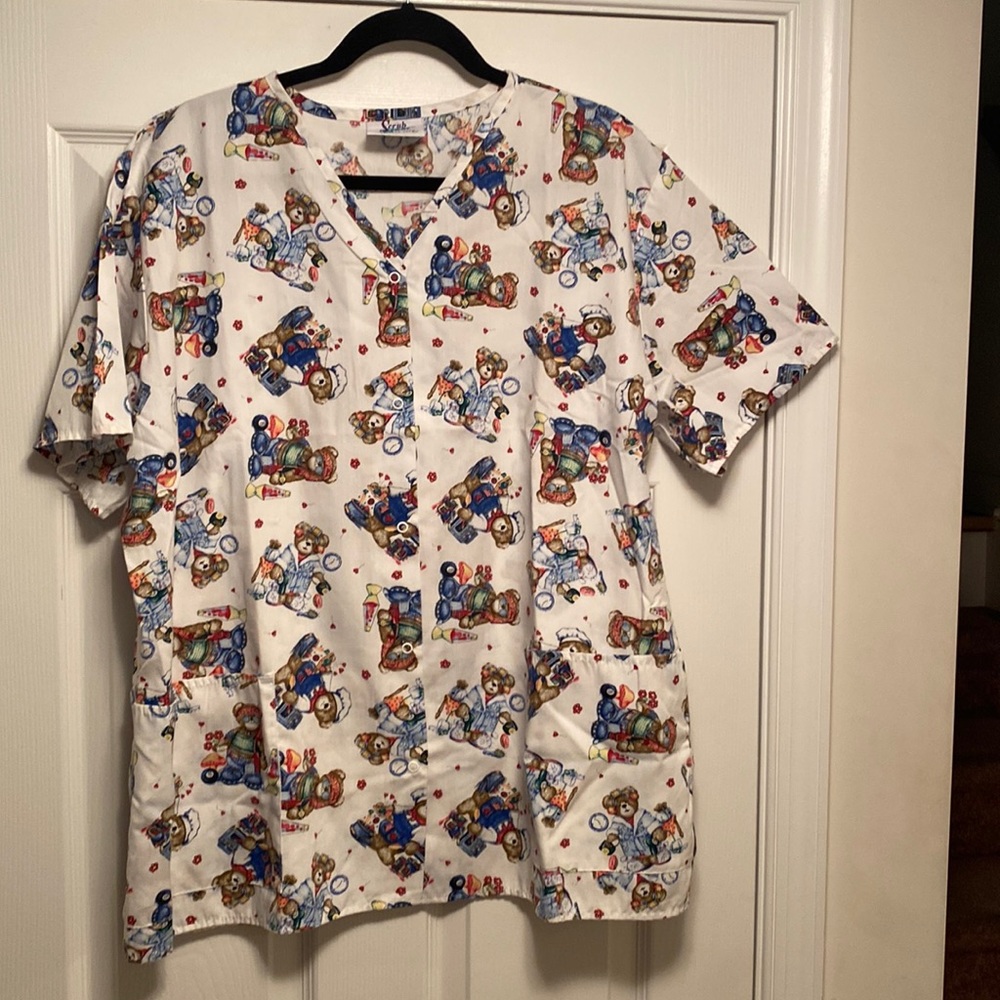 Scrub Wear Print Scrub Top…size XL